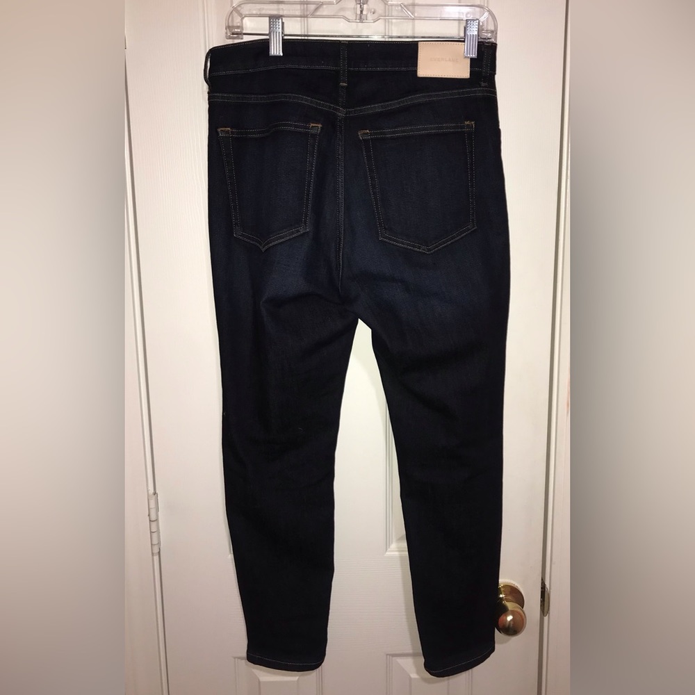 Everlane dark denim the curvy high rise skinny jeans size 30